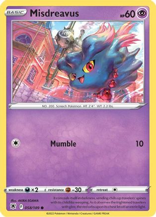 Misdreavus (58)/189 Common Reverse Holofoil