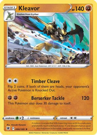 Kleavor (86) (86)/189 Holo Rare Reverse Holofoil