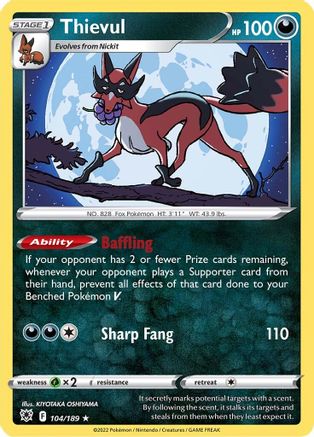 Thievul (104)/189 Rare Reverse Holofoil