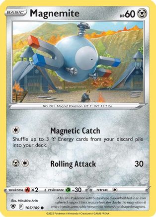 Magnemite (105)/189 Common Reverse Holofoil