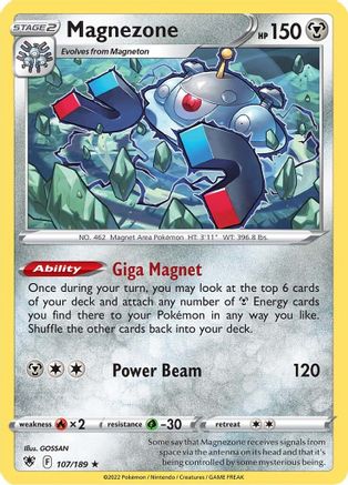 Magnezone (107)/189 Holo Rare Reverse Holofoil