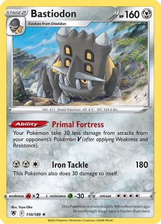 Bastiodon (110)/189 Holo Rare Reverse Holofoil