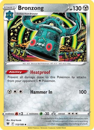 Bronzong (112)/189 Uncommon Reverse Holofoil