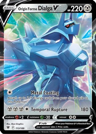 Origin Forme Dialga V (113)/189 Ultra Rare Holofoil