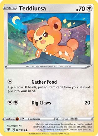 Teddiursa (122)/189 Common Reverse Holofoil