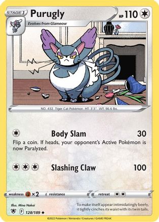 Purugly (128)/189 Uncommon Reverse Holofoil