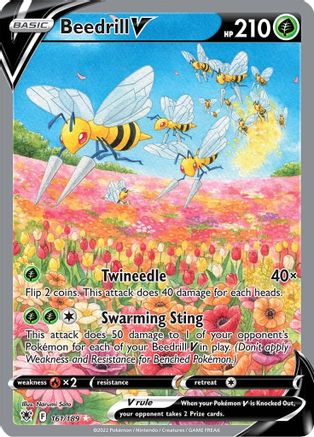 Beedrill V (Alternate Full Art) (161)/189 Ultra Rare Holofoil