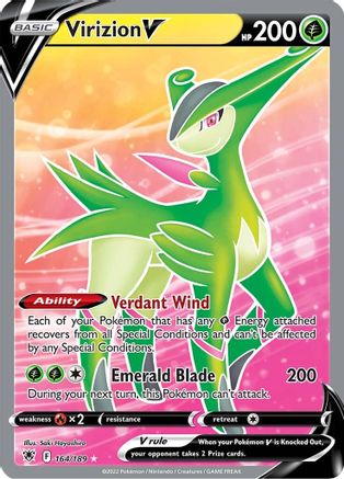 Virizion V (Full Art) (164)/189 Ultra Rare Holofoil
