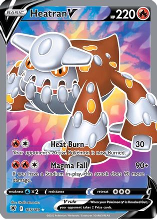 Heatran V (Full Art) (165)/189 Ultra Rare Holofoil