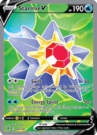 Starmie V (Full Art) (166)/189 Ultra Rare Holofoil