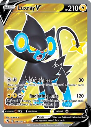 Luxray V (Full Art) (168)/189 Ultra Rare Holofoil