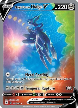 Origin Forme Dialga V (Alternate Full Art) (177)/189 Ultra Rare Holofoil