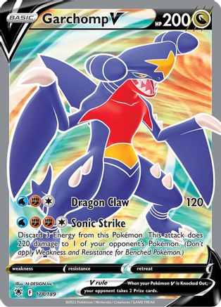 Garchomp V (Full Art) (178)/189 Ultra Rare Holofoil