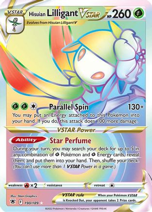 Hisuian Lilligant VSTAR (Secret) (190)/189 Secret Rare Holofoil