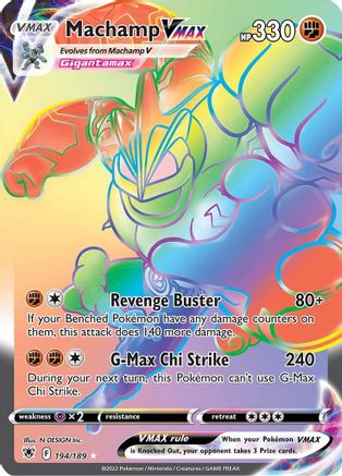 Machamp VMAX (Secret) (194)/189 Secret Rare Holofoil
