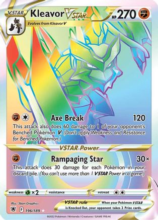 Kleavor VSTAR (Secret) (196)/189 Secret Rare Holofoil