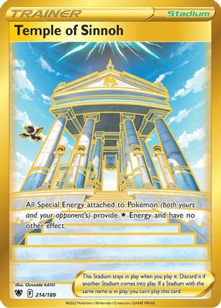 Temple of Sinnoh (Secret) (214)/189 Secret Rare Holofoil