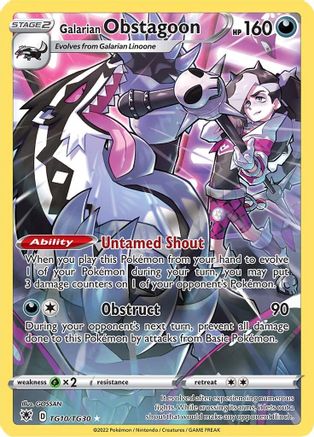 Galarian Obstagoon (TG10)/30 Ultra Rare Holofoil
