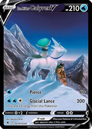Ice Rider Calyrex V (TG14)/30 Ultra Rare Holofoil