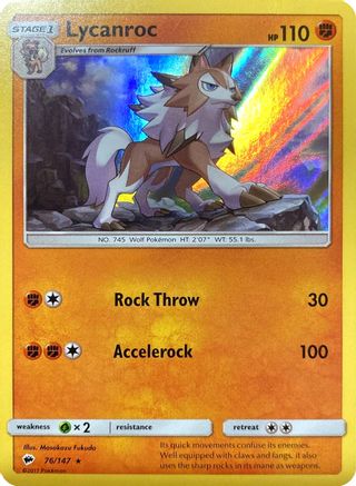 Lycanroc - 76/147 (Water Web Holo) (76) Promo Holofoil
