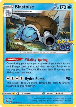 Blastoise (17)/78 Holo Rare Holofoil