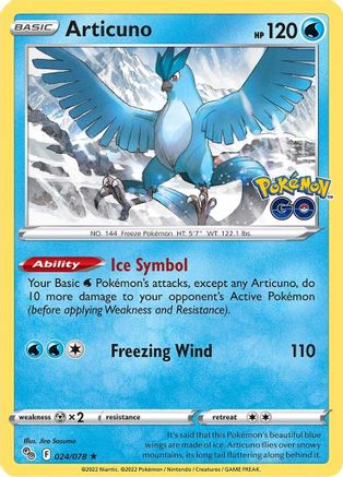 Articuno (24)/78 Holo Rare Holofoil