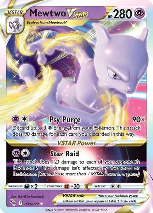 Mewtwo VSTAR (31)/78 Ultra Rare Holofoil