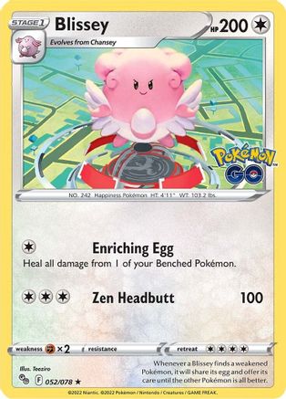 Blissey (52)/78 Holo Rare Reverse Holofoil