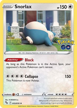 Snorlax (55)/78 Holo Rare Holofoil