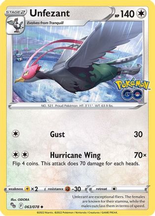 Unfezant (63)/78 Uncommon