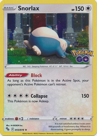 Snorlax - 55/078 (Cosmos Holo) (55) Promo Holofoil