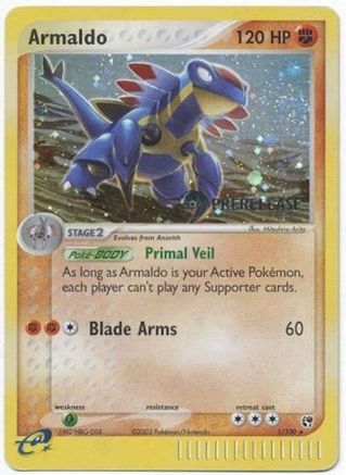 Armaldo - 1/100 (Prerelease) (1) Promo Holofoil