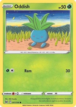 Oddish (1)/196 Common Reverse Holofoil
