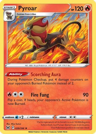 Pyroar (29)/196 Holo Rare Holofoil