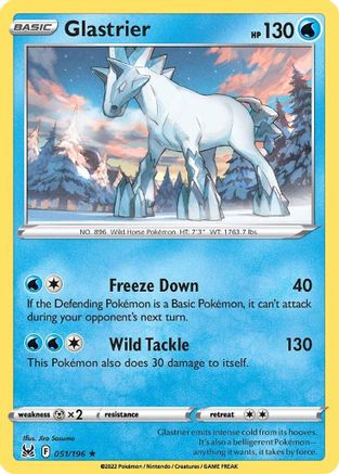 Glastrier (51)/196 Holo Rare Reverse Holofoil