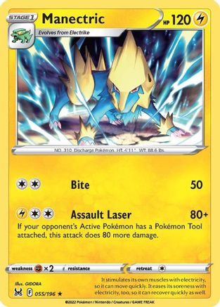 Manectric (55)/196 Rare Reverse Holofoil