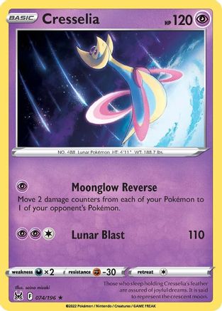 Cresselia (74)/196 Holo Rare Reverse Holofoil
