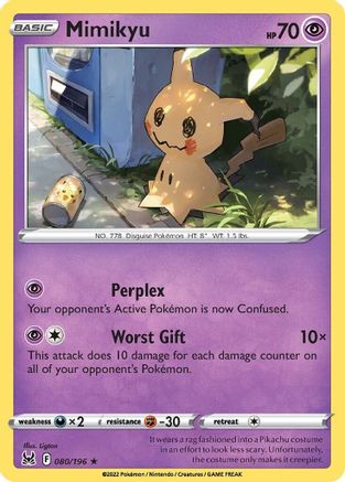 Mimikyu (80)/196 Rare Reverse Holofoil