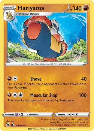 Hariyama (98)/196 Uncommon Reverse Holofoil