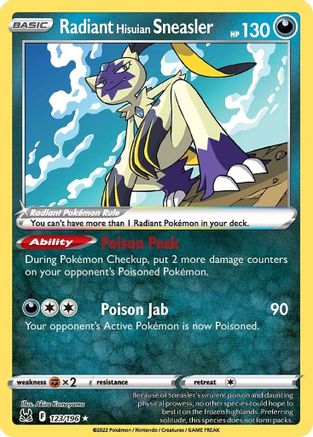 Radiant Hisuian Sneasler (123)/196 Radiant Rare Holofoil