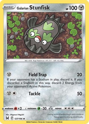 Galarian Stunfisk (127)/196 Uncommon Reverse Holofoil