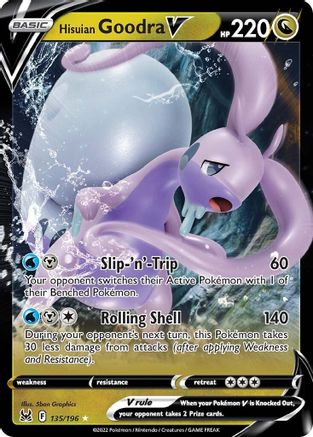 Hisuian Goodra V (135)/196 Ultra Rare Holofoil