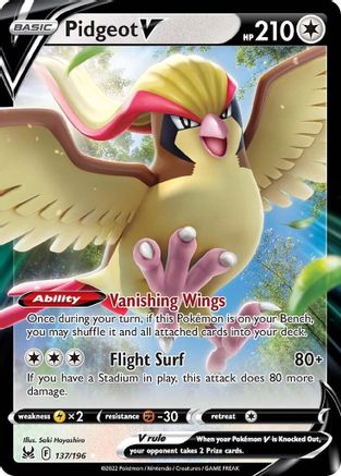 Pidgeot V (137)/196 Ultra Rare Holofoil