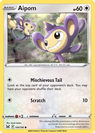 Aipom (144)/196 Common Reverse Holofoil
