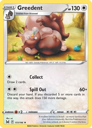 Greedent (151)/196 Rare Reverse Holofoil