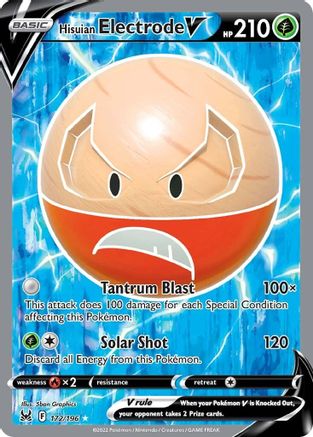 Hisuian Electrode V (Full Art) (172)/196 Ultra Rare Holofoil