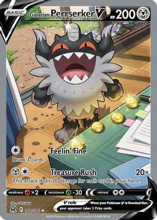 Galarian Perrserker V (Alternate Full Art) (184)/196 Ultra Rare Holofoil