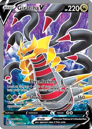 Giratina V (Full Art) (185)/196 Ultra Rare Holofoil