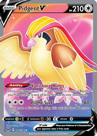 Pidgeot V (Full Art) (188)/196 Ultra Rare Holofoil