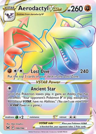 Aerodactyl VSTAR (Secret) (199)/196 Secret Rare Holofoil